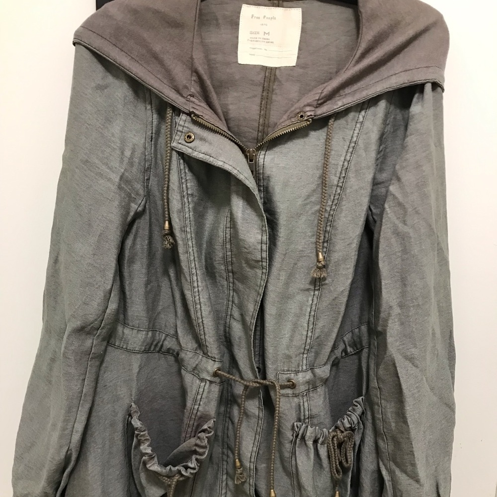 Free People Army Green Utility Jacket